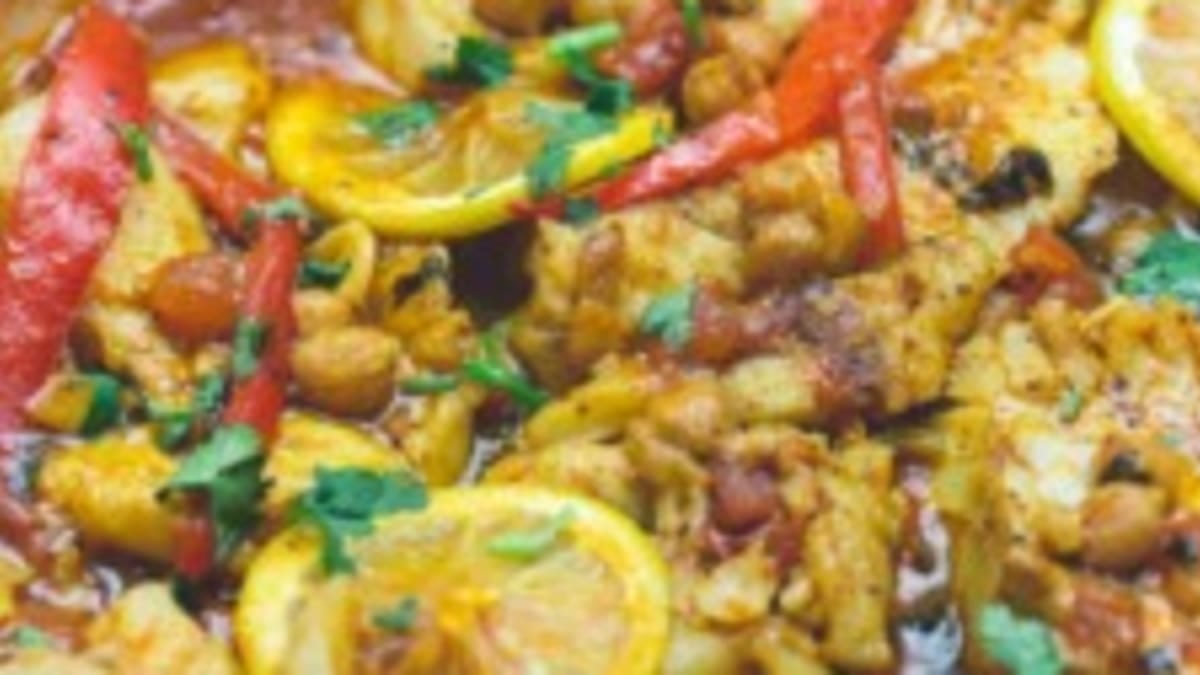 Moroccan Cod with Chickpeas – 40-Minute Recipe