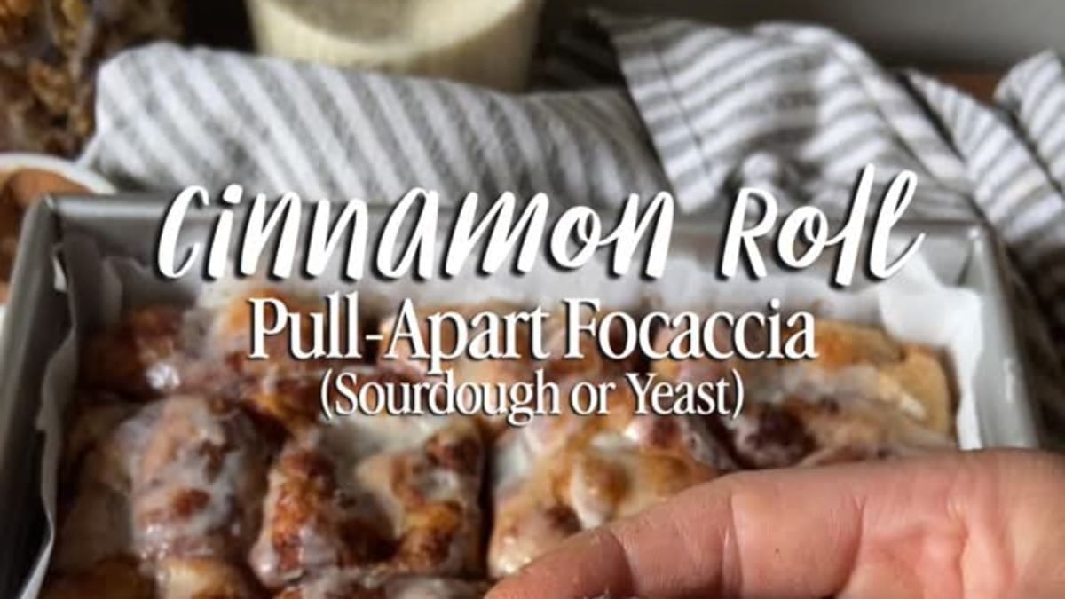 Cinnamon Roll Pull-Apart Focaccia – 70-Minute Recipe