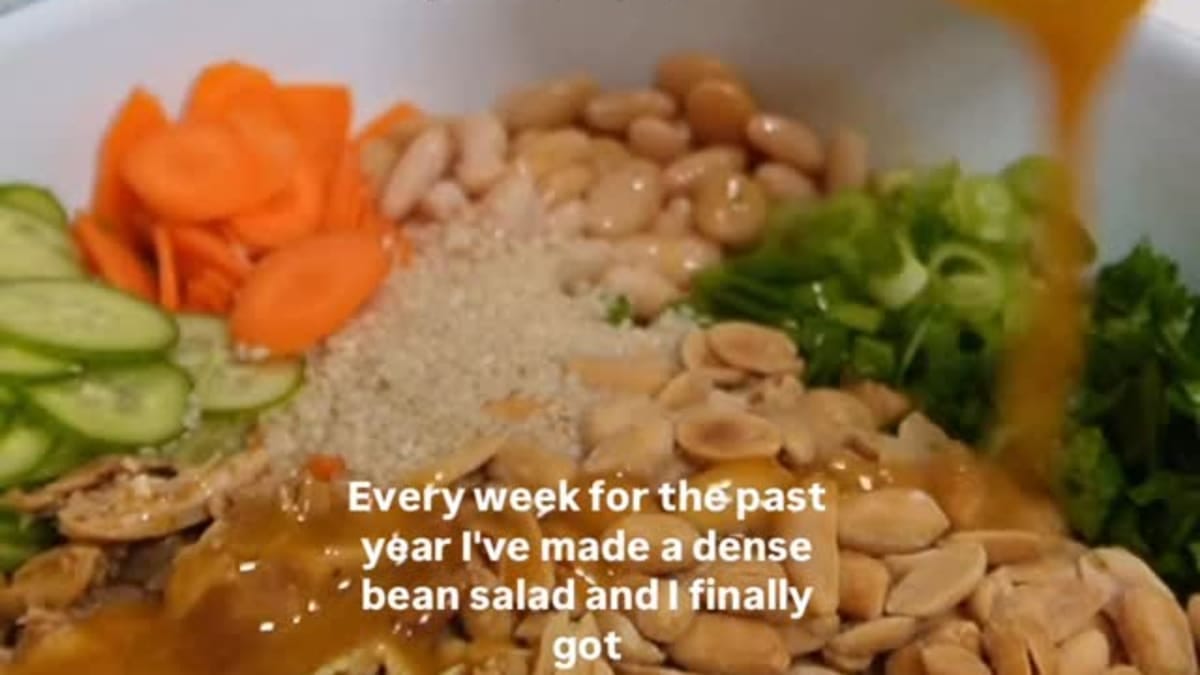 Sesame Cabbage Crunch Bean Salad Recipe
