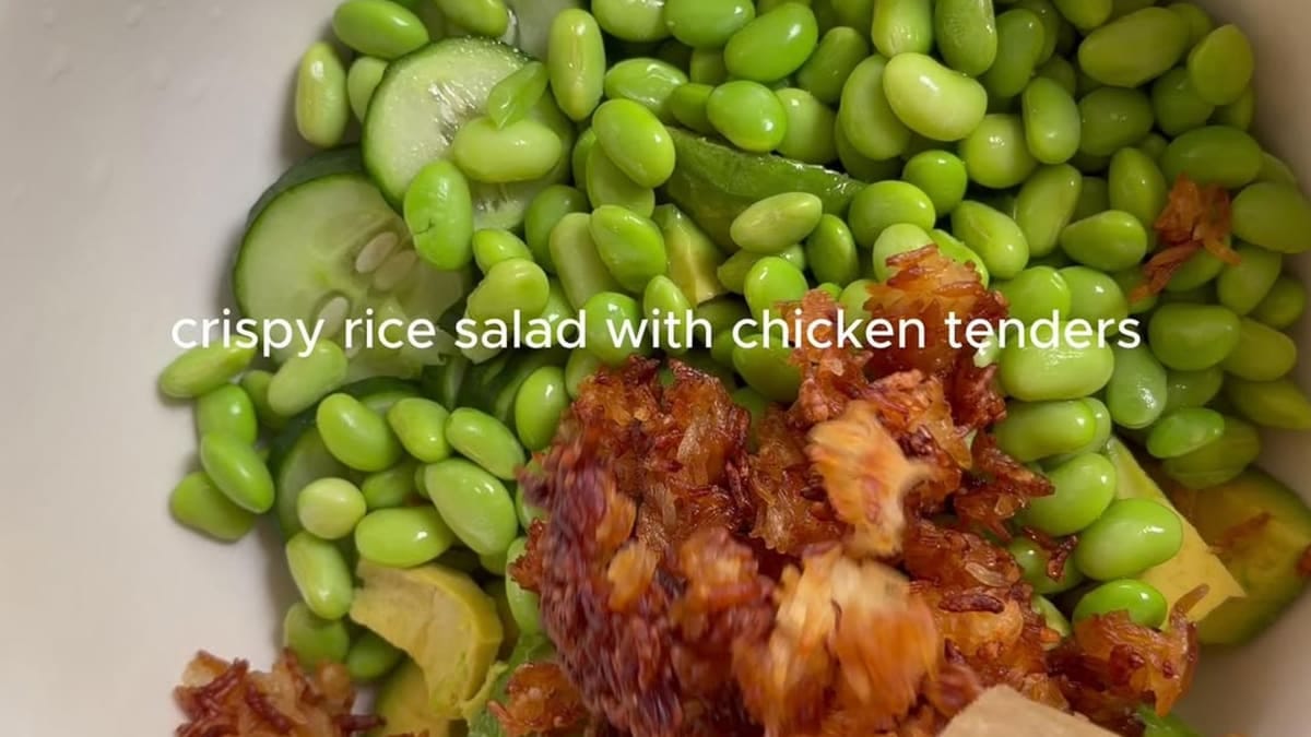 Crispy Rice Salad with Chicken Tenders – 69-Minute Recipe