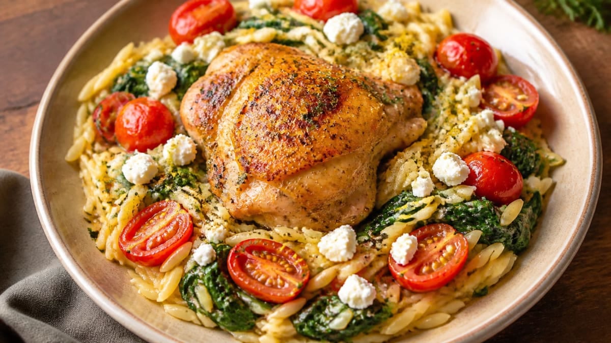 Chicken with Orzo – Slow Cooker Recipe