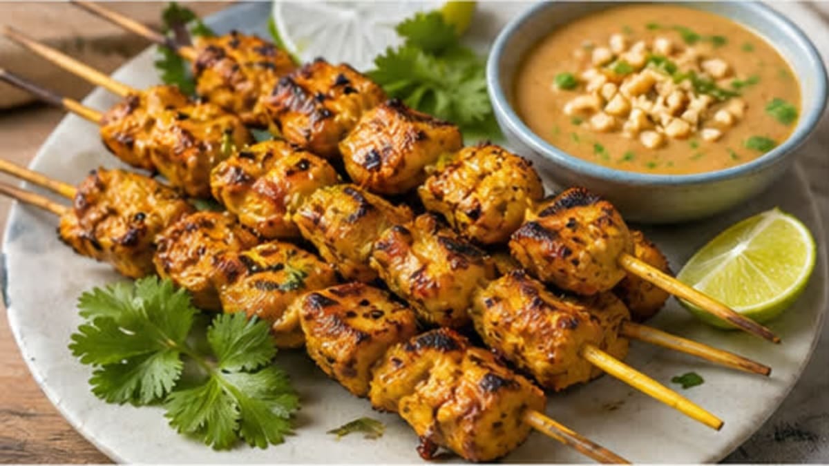 Thai Curry Chicken Skewers – Grilled Recipe