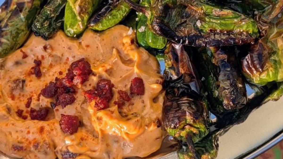 Padron Peppers with Chorizo Aioli – 50-Minute Recipe