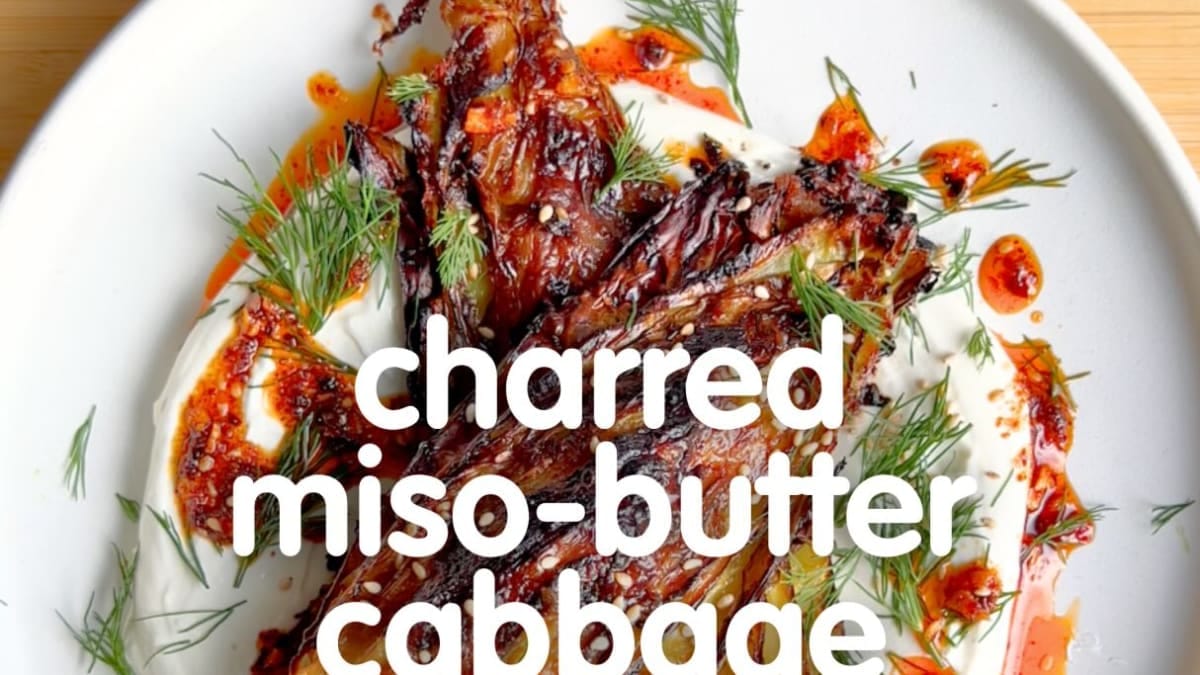 Charred Miso-Butter Cabbage – 40-Minute Recipe