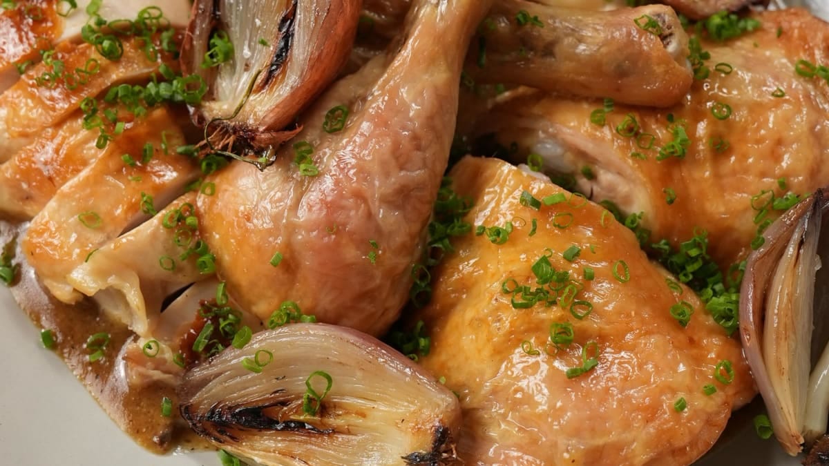 Roast Chicken with Gravy Vinaigrette – 95-Minute Recipe