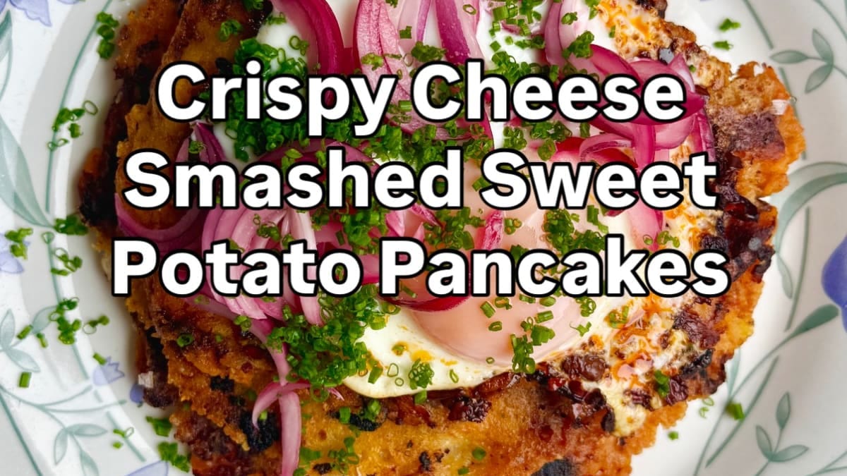 Crispy Cheese Smashed Sweet Potato Pancakes – 30-Minute Recipe