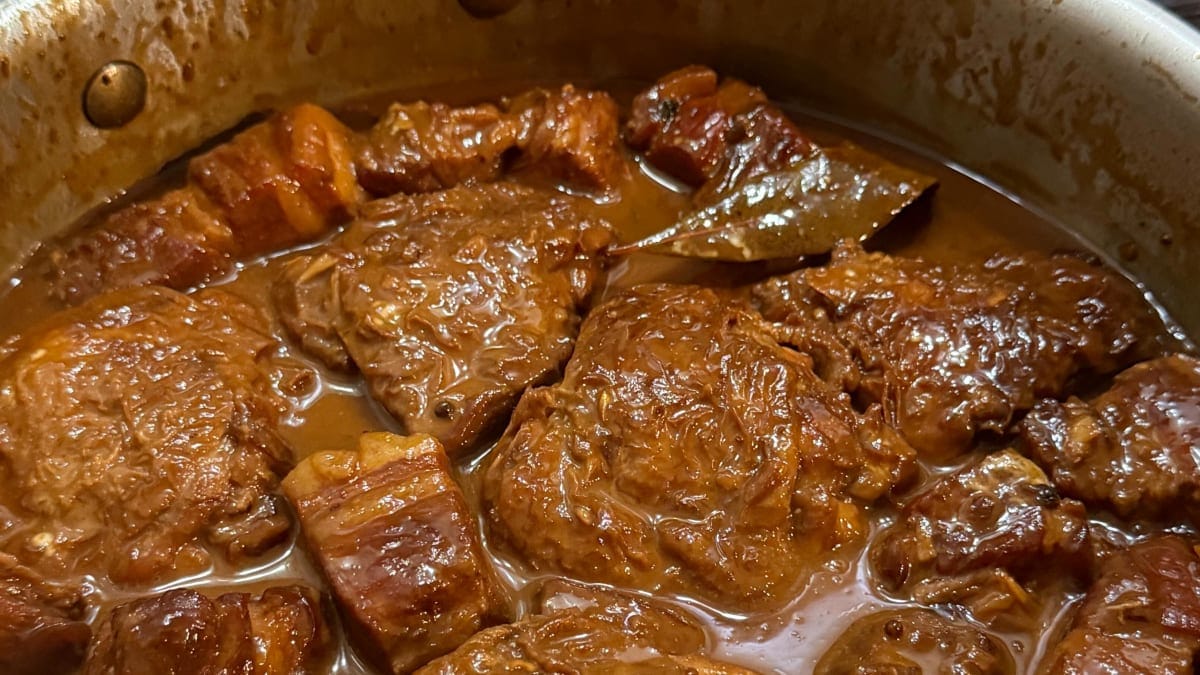 Chicken and Pork Coconut Adobo – 60-Minute Recipe