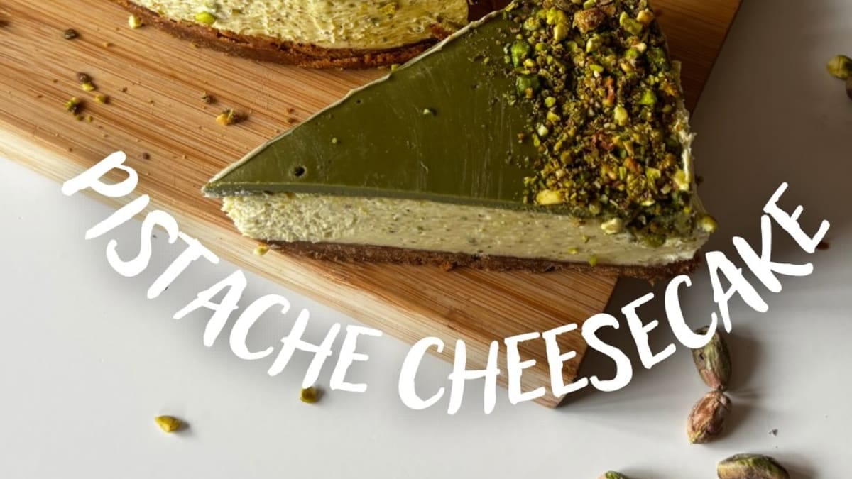 No‑Bake Pistachio White Chocolate Cheesecake Recipe