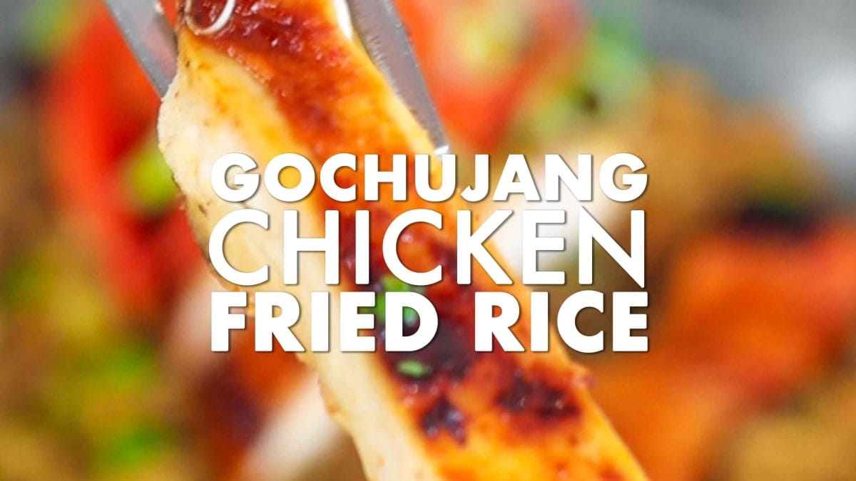 Gochujang Marinated Chicken with Sweet Soy Egg Fried Rice Recipe