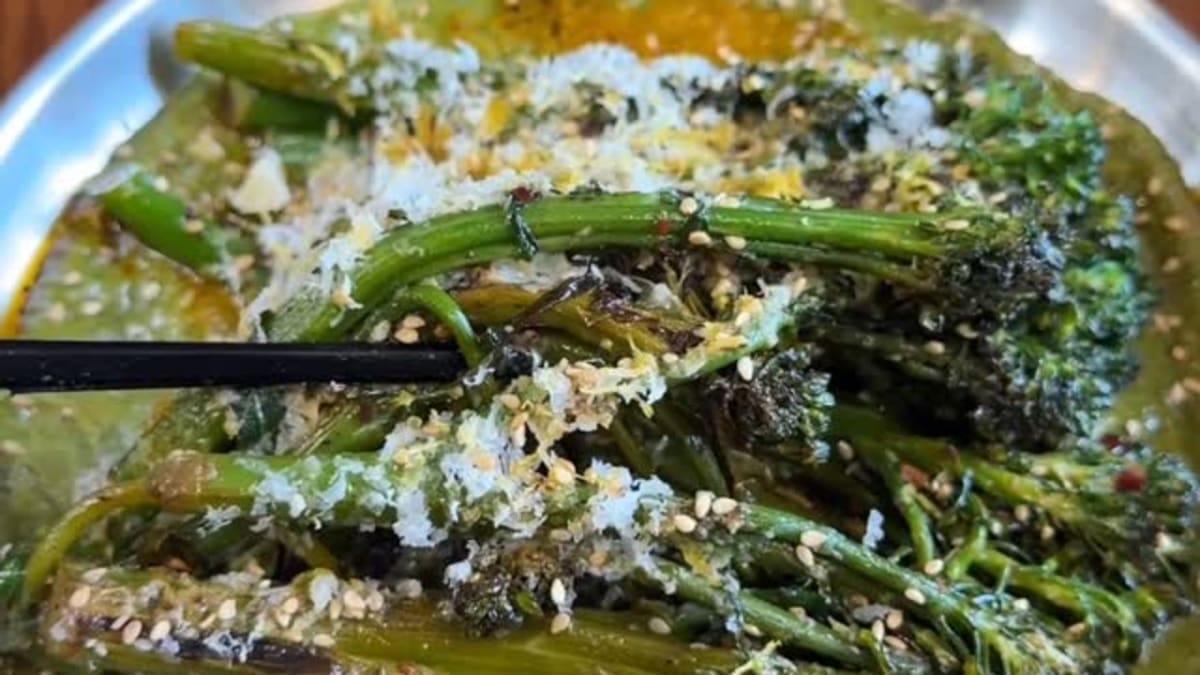 Charred Broccolini with Walnut Herb Sauce – 15-Minute Recipe