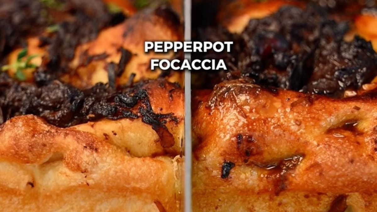 Pepperpot Focaccia – 5-Hour Recipe