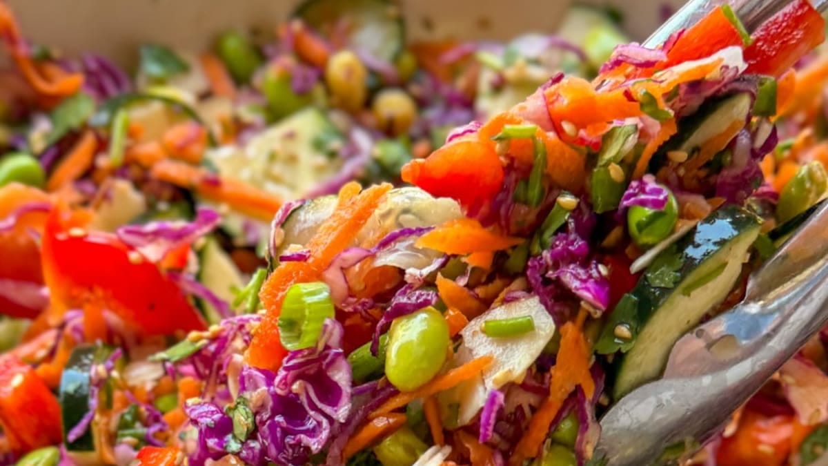 Crunchy Asian Cucumber Slaw Recipe