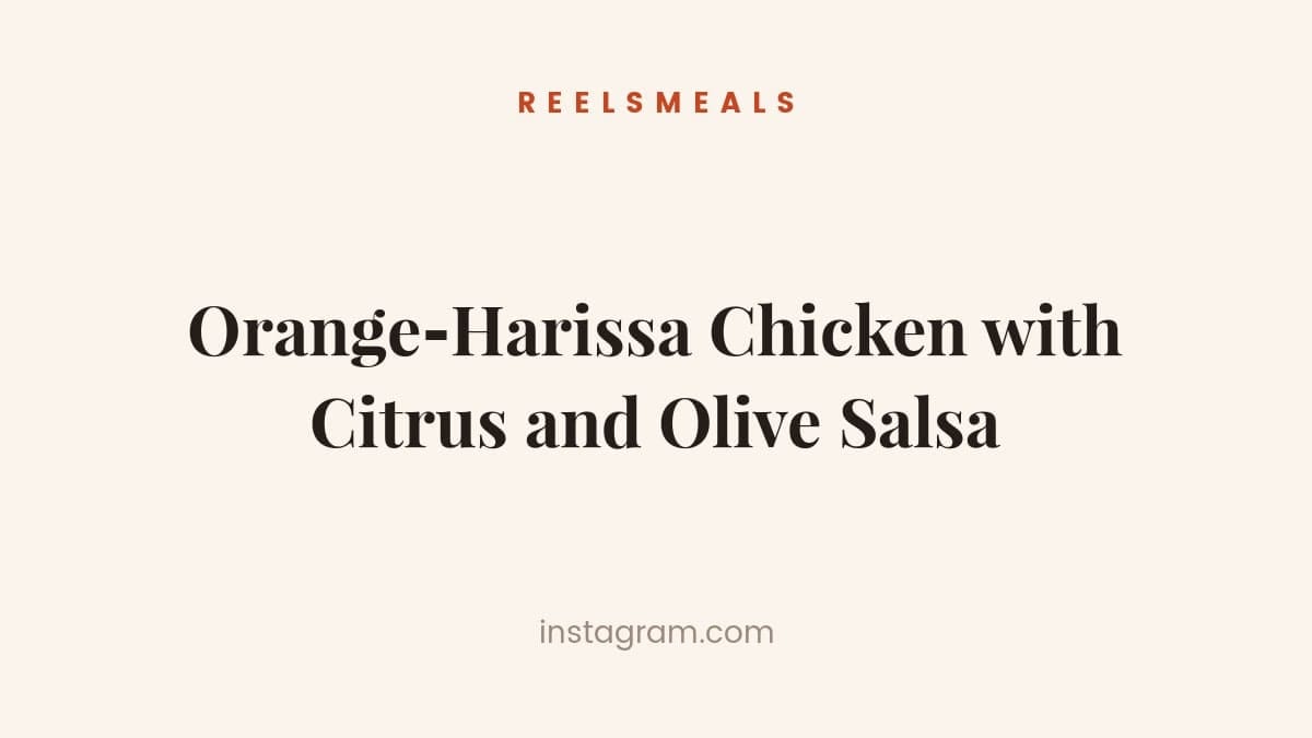 Orange‑Harissa Chicken – 50-Minute Sheet Pan Recipe